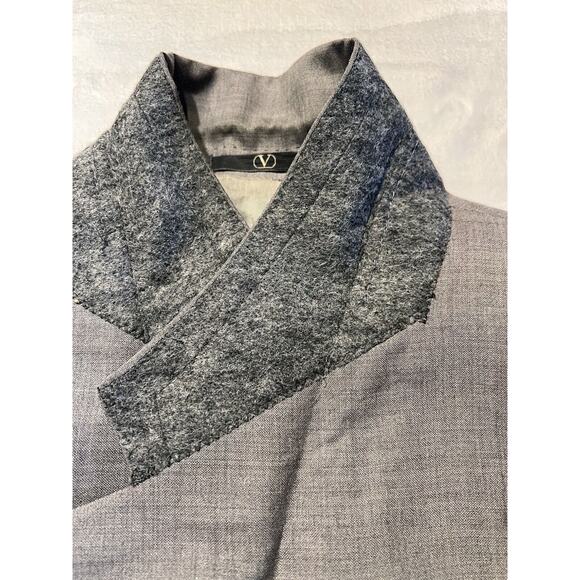 Valentino Uomo 44R Gray Nailhead Lightweight Blazer Sport Coat Jacket Note - Picture 8 of 14